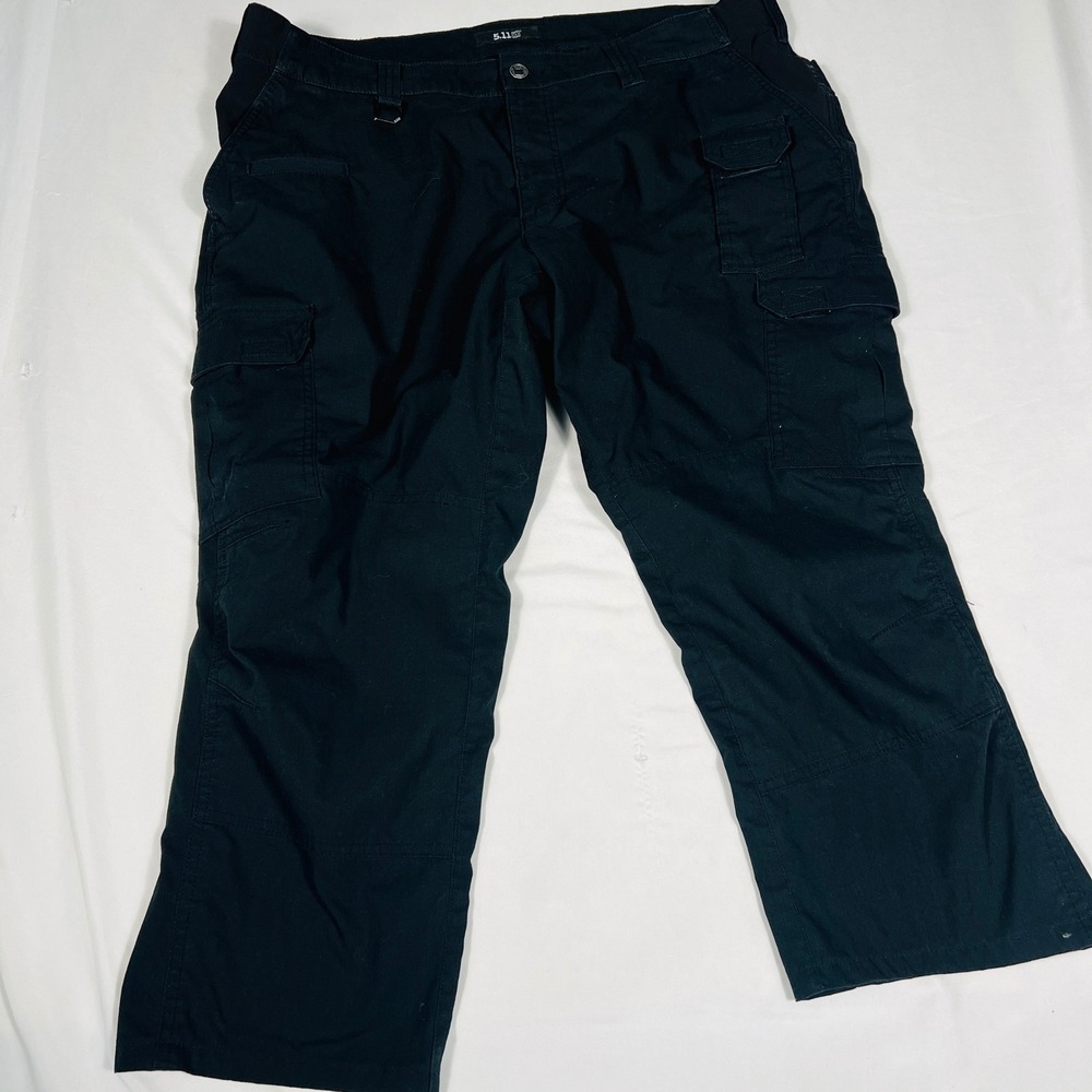 5.11 Tactical Mens Apex Cargo Pants Black Waist 42 Outdoor Work 25 Inseam Hemmed - Picture 2 of 7
